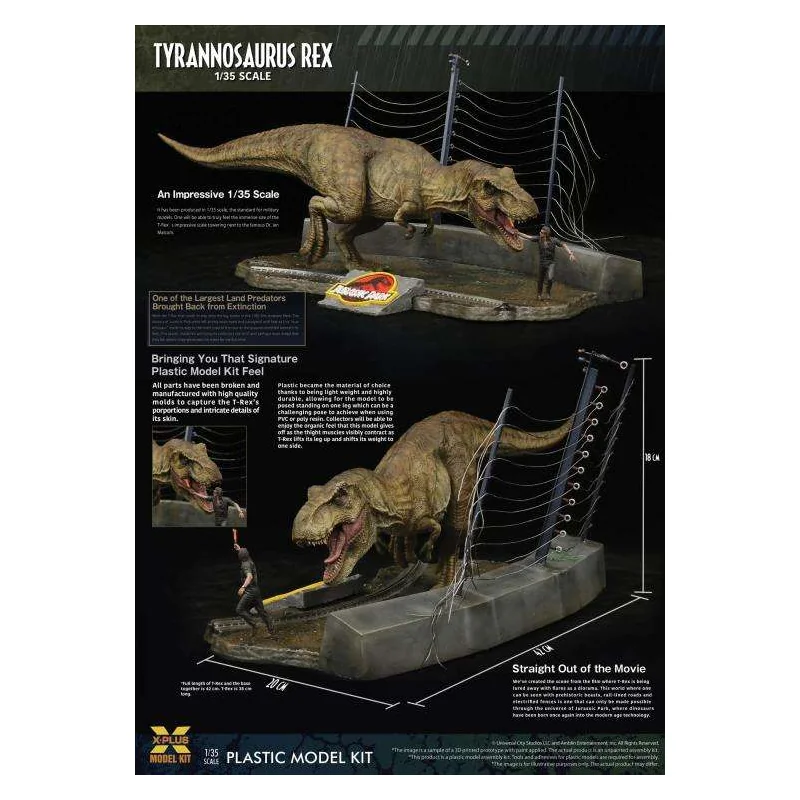 Maquette Pop culture:Manga Jurassic Park T-rex 1/35 Mkit Re-run