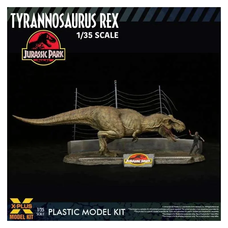 X-Plus Jurassic Park T-rex 1/35 Mkit Re-run