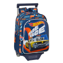  Cartable à roulettes bleu - Speed club - 27 x 33 x 10 cm - Hot Wheels