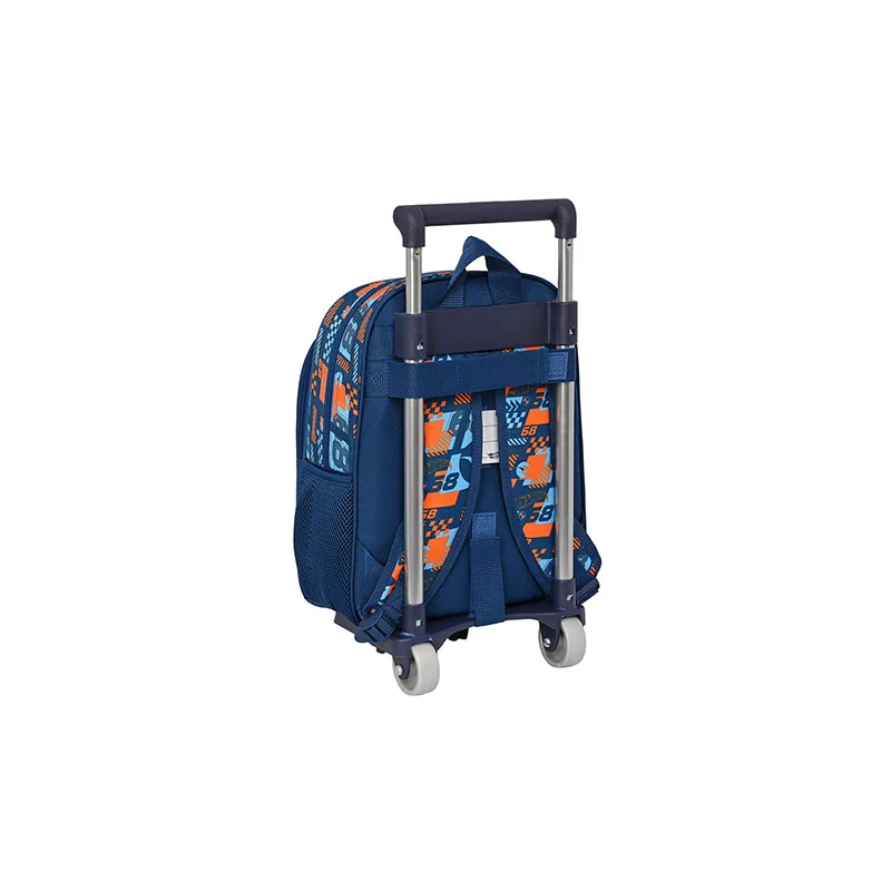 Sac Cartable à roulettes bleu - Speed club - 27 x 33 x 10 cm - Hot Wheels