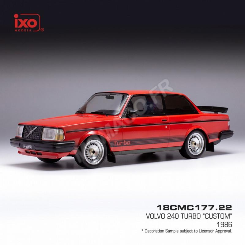 Miniature VOLVO 240 TURBO CUSTOM 1987 ROUGE