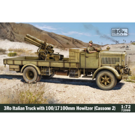 Maquette IBG MODELS: 1/72 - 3Ro Italian Truck with 100/17 100mm Howitzer (Cassone 2)