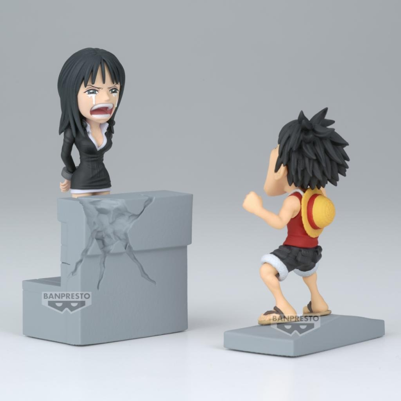 ONE PIECE - Luffy & Nico Robin - Figurine WCF Log Stories 10cm