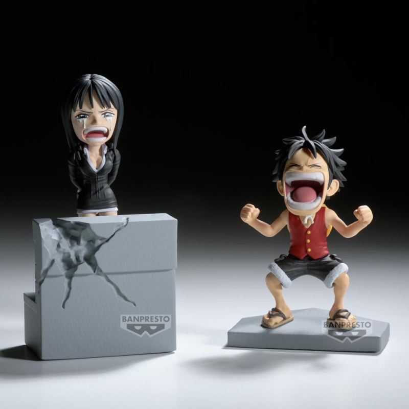 ONE PIECE - Luffy & Nico Robin - Figurine WCF Log Stories 10cm