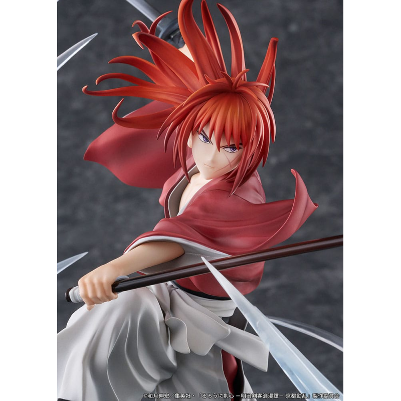 PRF82121 Rurouni Kenshin: Meiji Kenkaku Romantan Kyoto Douran - 1/7 Kenshin Himura Souryusen Ver. 27 cm