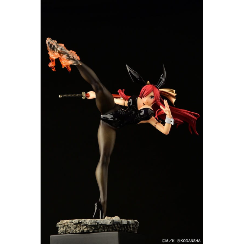 ORT85467 Fairy Tail statuette 1/6 Erza Scarlet High Kick Black Bunny Ver. 37 cm