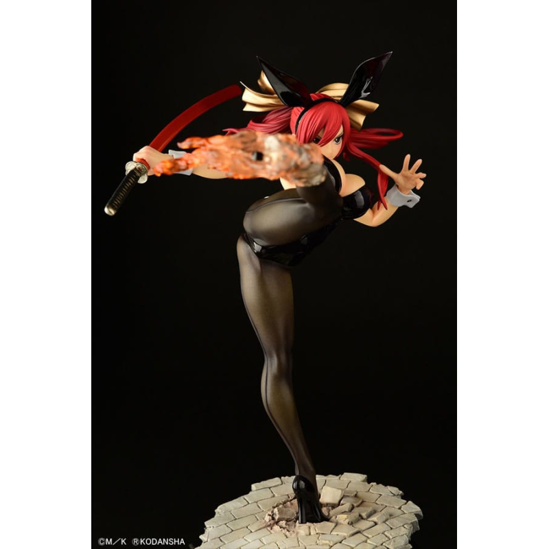 Fairy Tail statuette 1/6 Erza Scarlet High Kick Black Bunny Ver. 37 cm