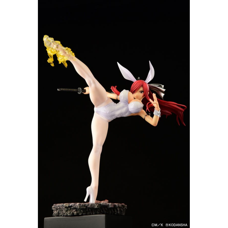 ORT85468 Fairy Tail statuette 1/6 Erza Scarlet High Kick White Bunny Ver. 37 cm