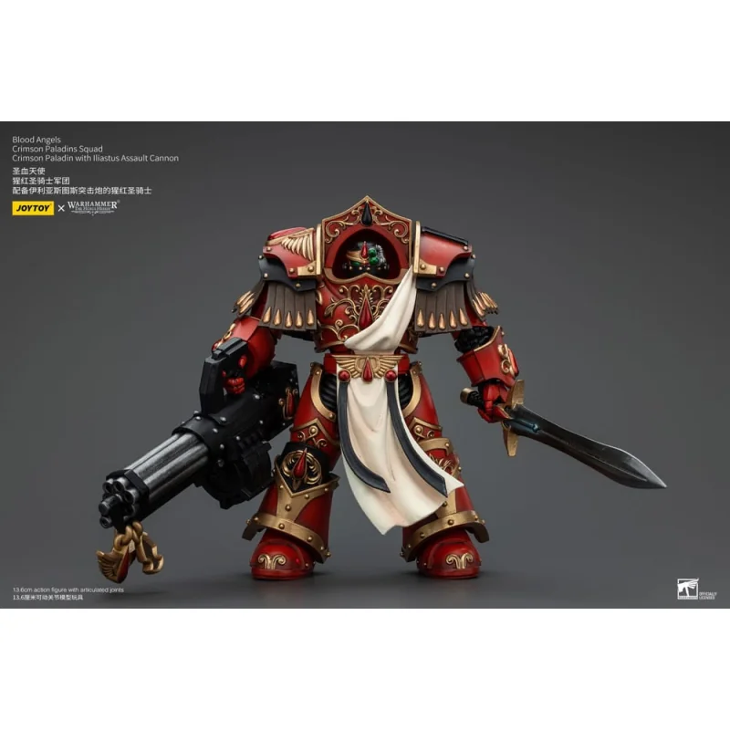 Warhammer The Horus Heresy figurine 1/18 Blood Angels Crimson Paladins Squad Crimson Paladin with Iliastus Assault Cannon 14 cm