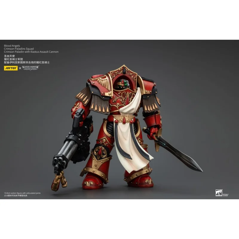 Warhammer The Horus Heresy figurine 1/18 Blood Angels Crimson Paladins Squad Crimson Paladin with Iliastus Assault Cannon 14 cm