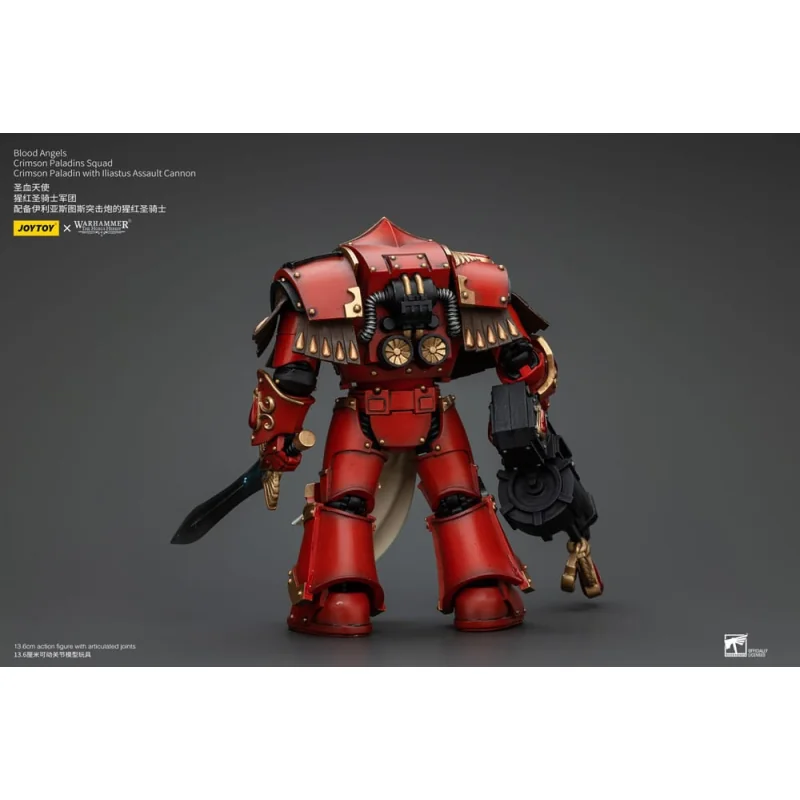 Warhammer The Horus Heresy figurine 1/18 Blood Angels Crimson Paladins Squad Crimson Paladin with Iliastus Assault Cannon 14 cm