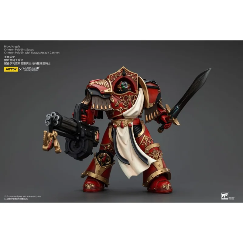 Warhammer The Horus Heresy figurine 1/18 Blood Angels Crimson Paladins Squad Crimson Paladin with Iliastus Assault Cannon 14 cm