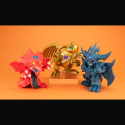 Yu-Gi-Oh! Duel Monsters statuetten PVC Megatoon Red Eyes Black Dragon & The Winged Dragon of Ra 13 cm (with gift)