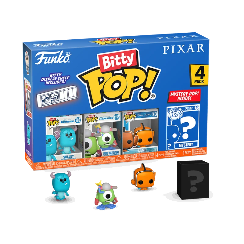 Figurine Pop PIXAR - Bitty Pop 4 Pack 2.5cm - Monstres & Compagnie