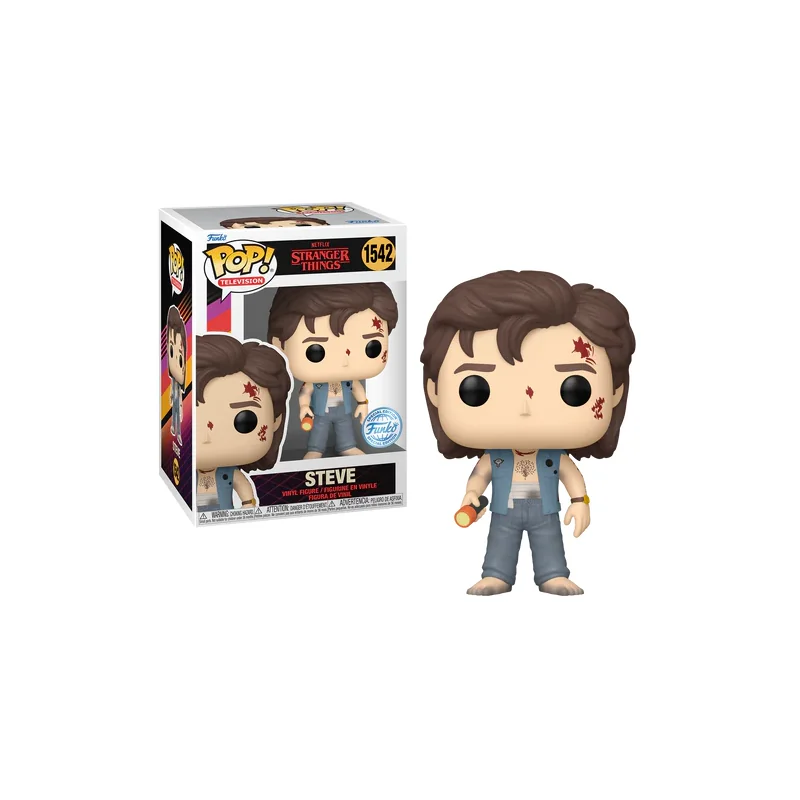 Figurine Pop STRANGER THINGS - POP TV N° 1542 - Steve (Battledamage)