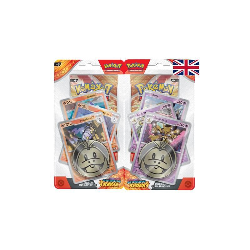  Pokémon TCG Scarlet & Violet 08 blisters Surging Sparks Premium Checklane *ANGLAIS* Set (2)