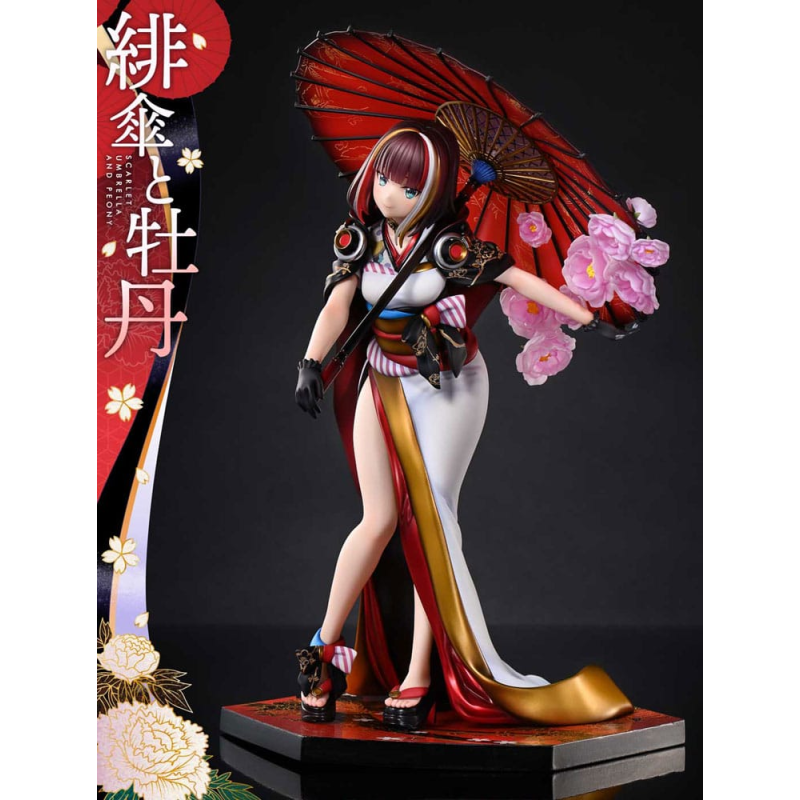 Original Illustration by Fuzichoco statuette PVC 1/7 Prisma Wing Scarlet Umbrella And Peony 28 cm