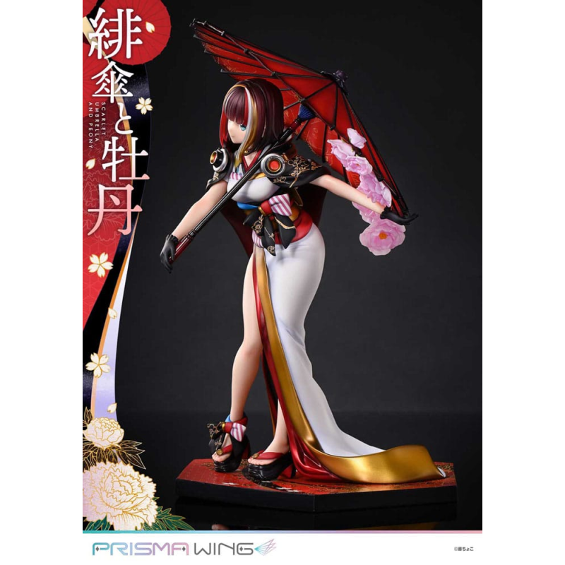 Original Illustration by Fuzichoco statuette PVC 1/7 Prisma Wing Scarlet Umbrella And Peony 28 cm