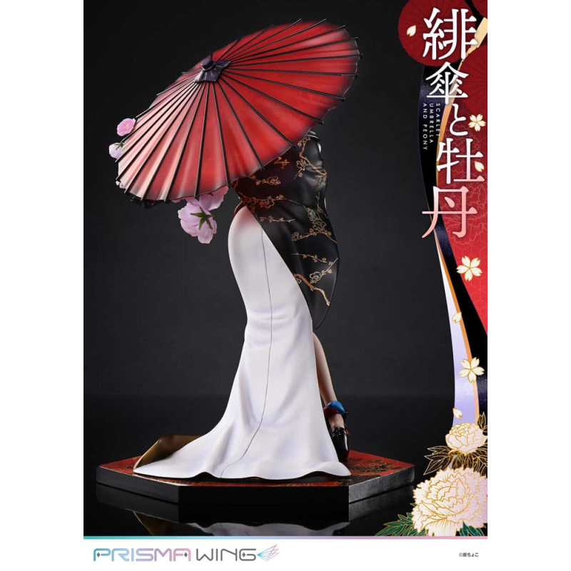 Original Illustration by Fuzichoco statuette PVC 1/7 Prisma Wing Scarlet Umbrella And Peony Deluxe Version 32 cm