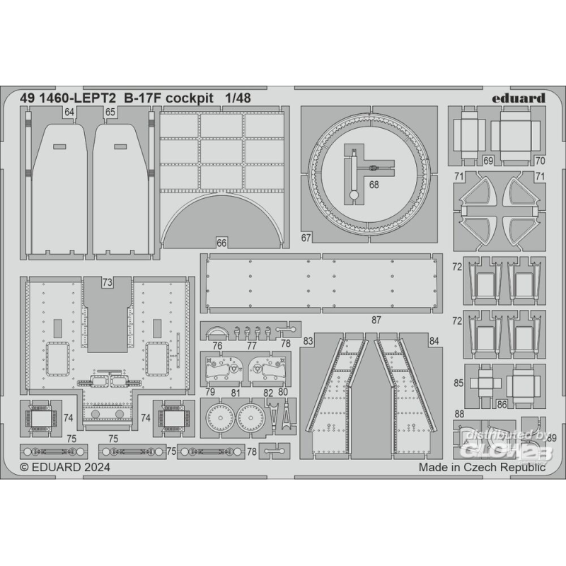 Kit de superdétail pour avions B-17F alternate nose (frame X) PART I