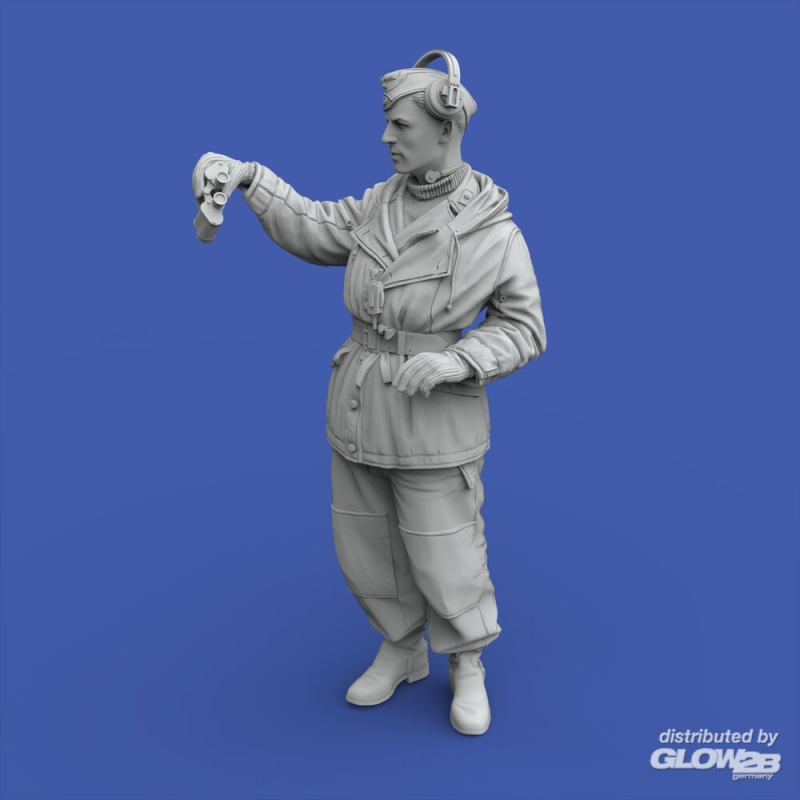 Figurines historiques German tanker in winter dress with Tiger I Early cupola