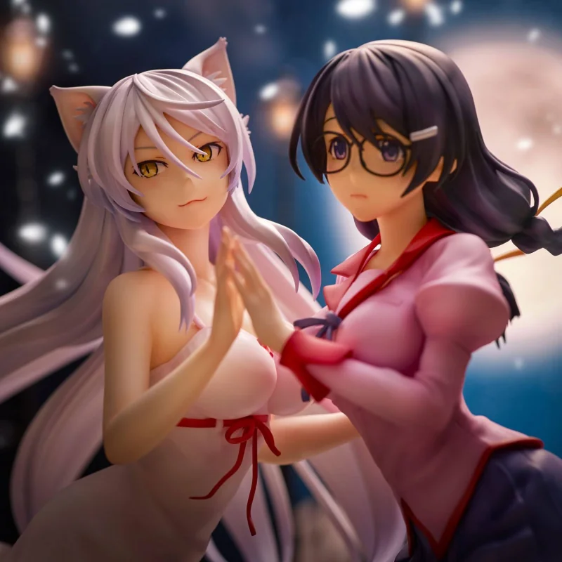 Nekomonogatari Monogatari Series statuettes PVC Tsubasa Hanekawa Set 19 cm