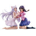 Nekomonogatari Monogatari Series statuettes PVC Tsubasa Hanekawa Set 19 cm