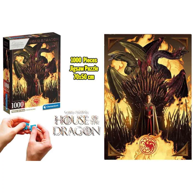 HOUSE OF THE DRAGON - Throne de Fer - Puzzle 1000P