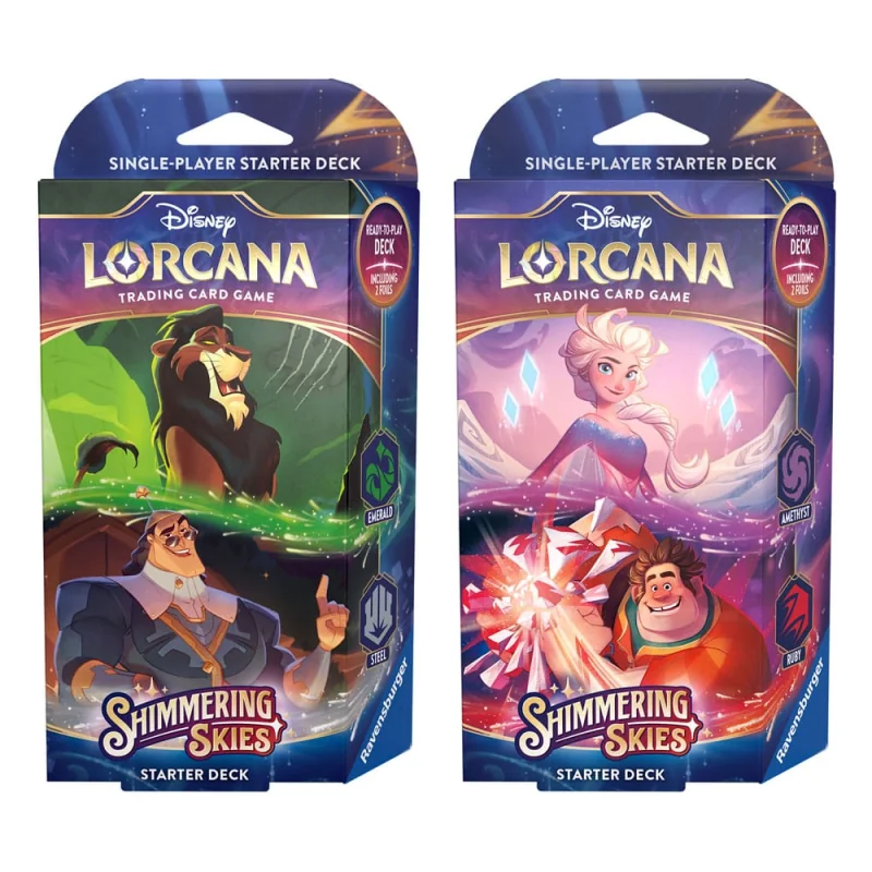 Disney Lorcana Shimmering Skies Starter Deck Display ENG (8 starters)