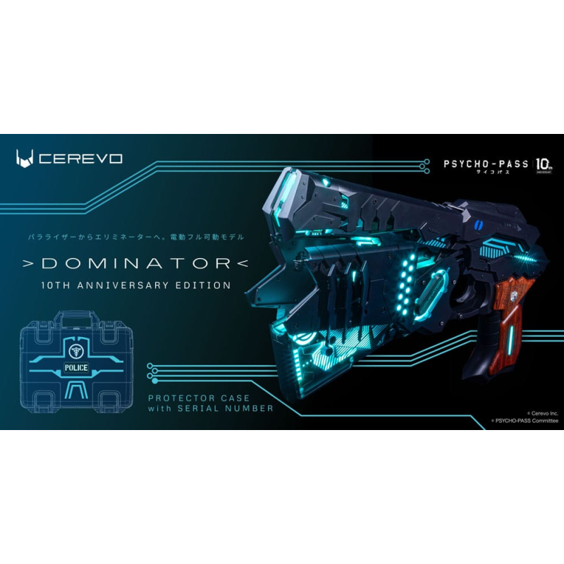 Réplique 1:1 Psycho-Pass Réplique 1/1 Dominator 10th Anniversary Edition 37 cm