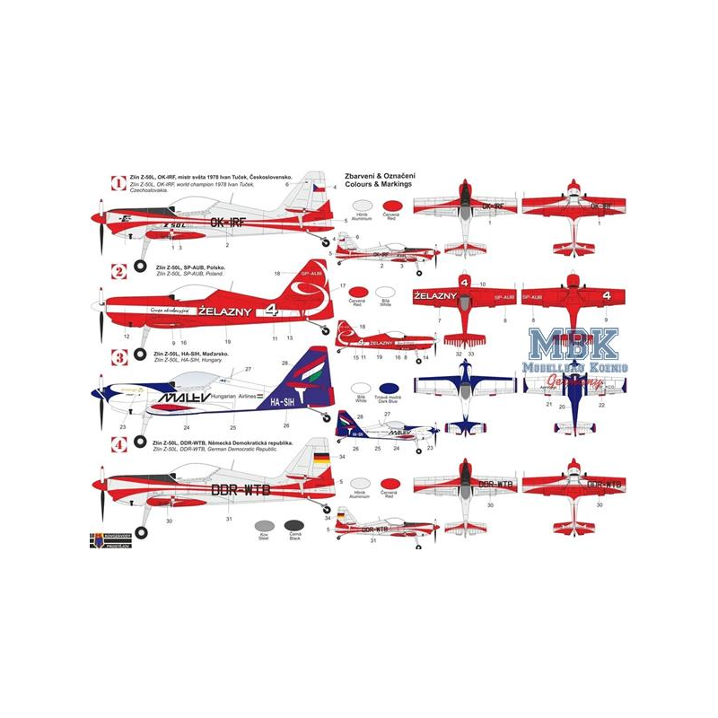 Maquette d'avion Zlin Z-50L