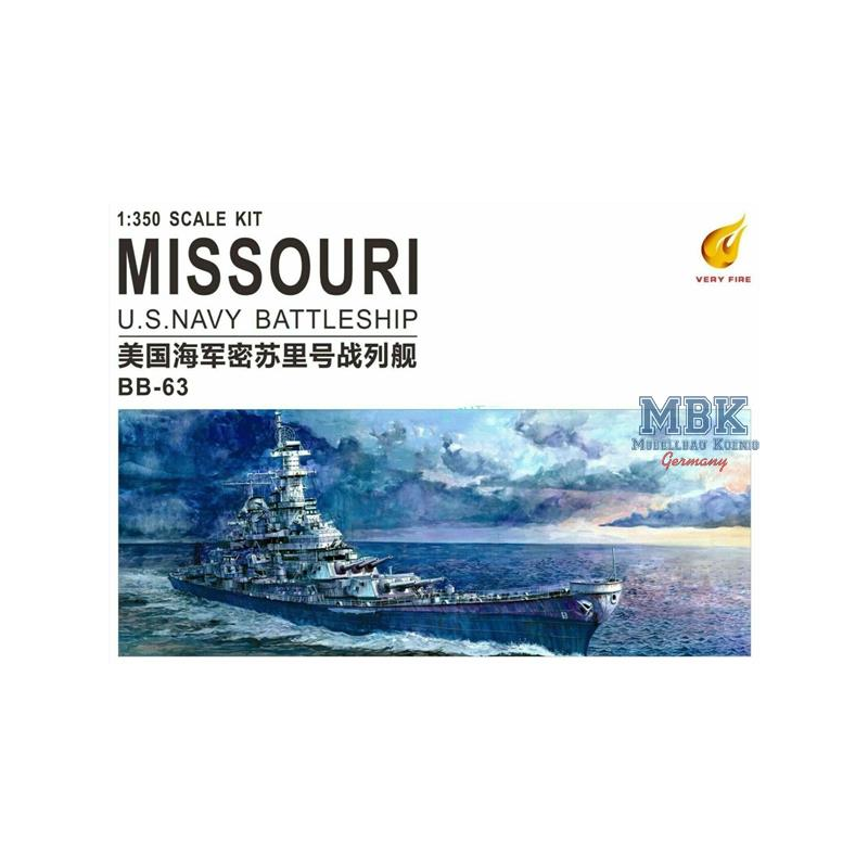 Maquette U.S. Navy Battleship BB-63 USS MISSOURI