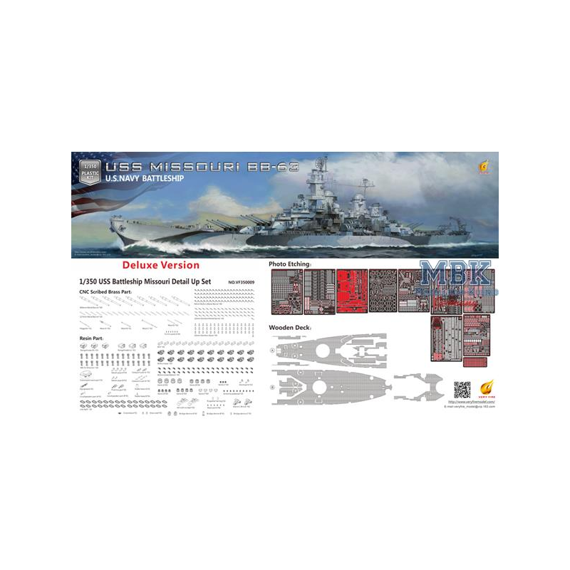 Maquette U.S. Navy Battleship BB-63 USS MISSOURI-Deluxe Kit