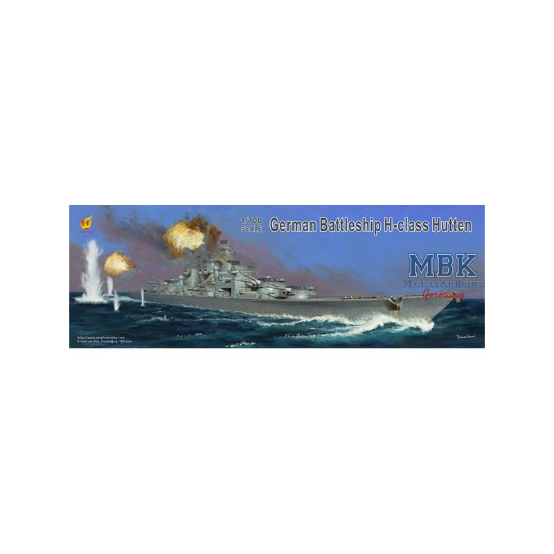 Maquette German Battleship H-Class HUTTEN-Deluxe Kit