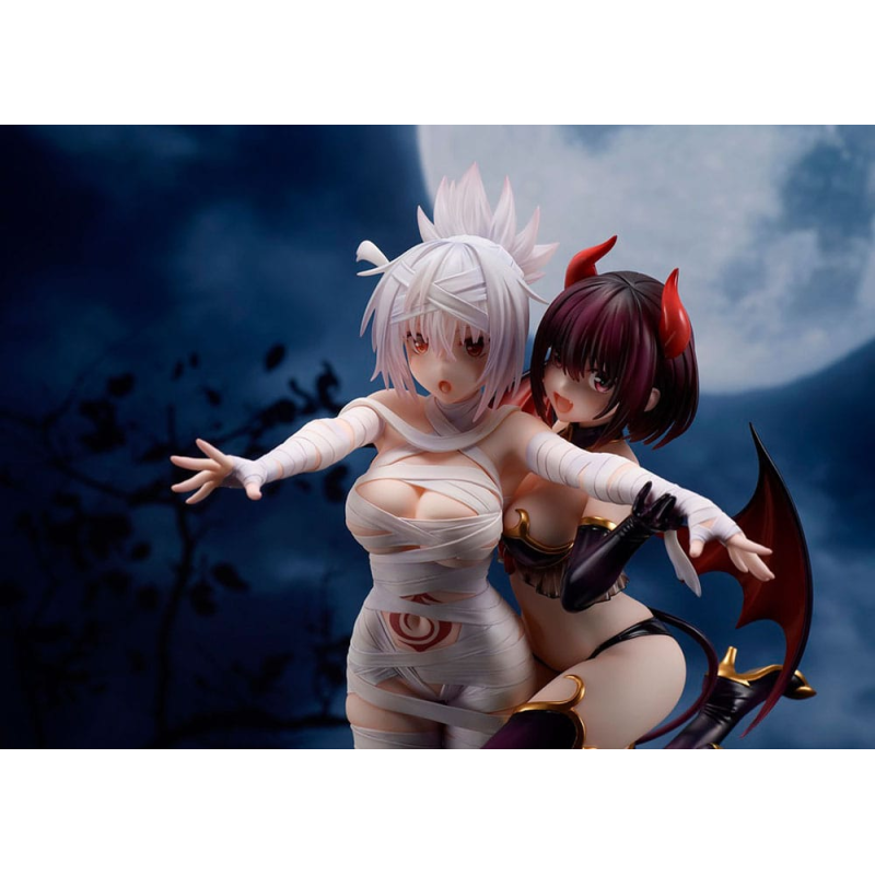 Ayakashi Triangle statuette PVC Matsuri Kazamaki & Suzu Kanade & Shirogane 25 cm