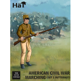 Figurines American Civil War Marching (Set 1 Butternut)