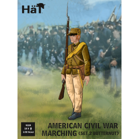 Figurines American Civil War Marching (Set 2 Butternut)