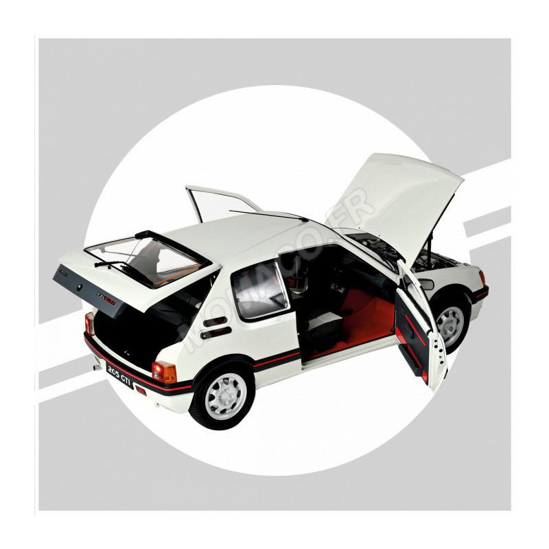 Maquette de voiture PEUGEOT 205 1.9 GTI BLANCHE (FULL KIT)