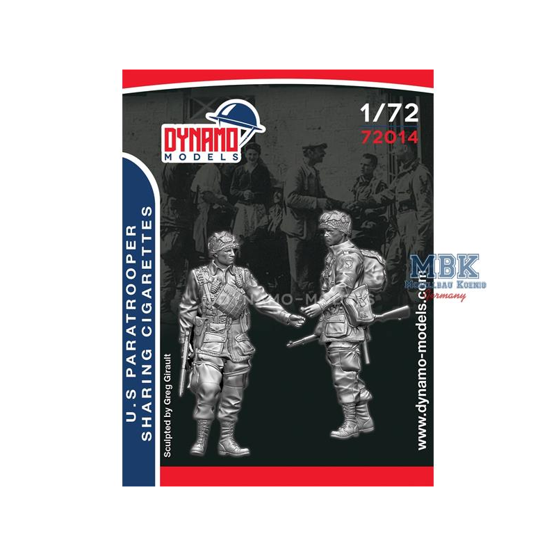 Figurines U.S. Paratroopers Sharing Cigarettes 1:72