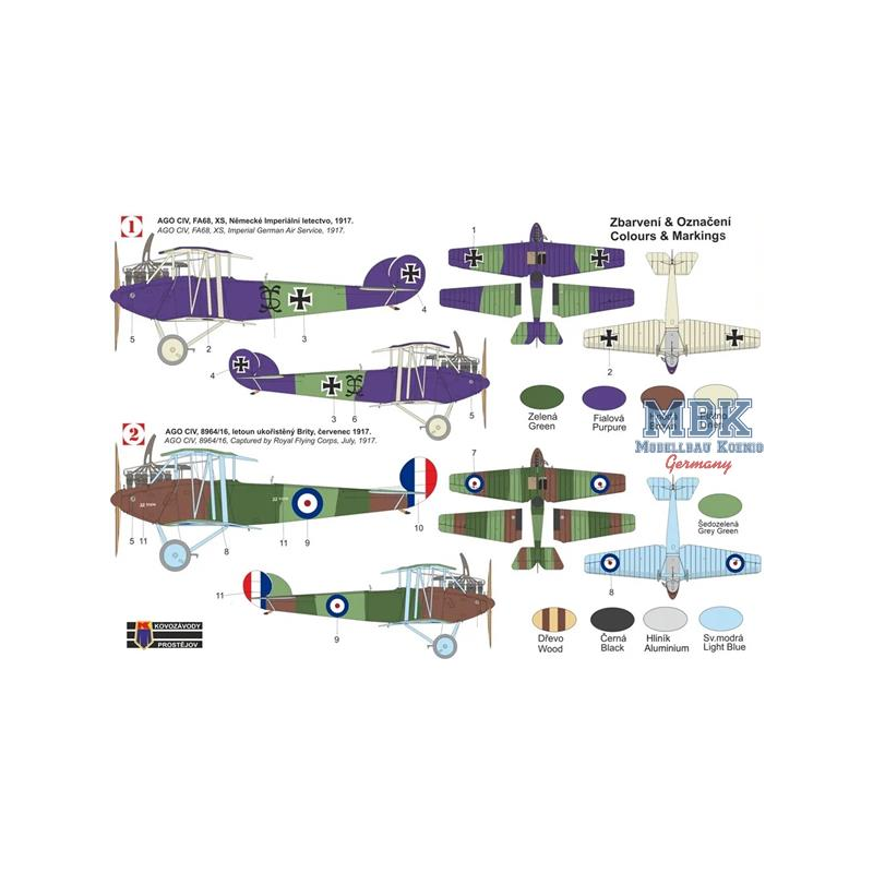 Maquette d'avion Ago C.IV “Special markings”