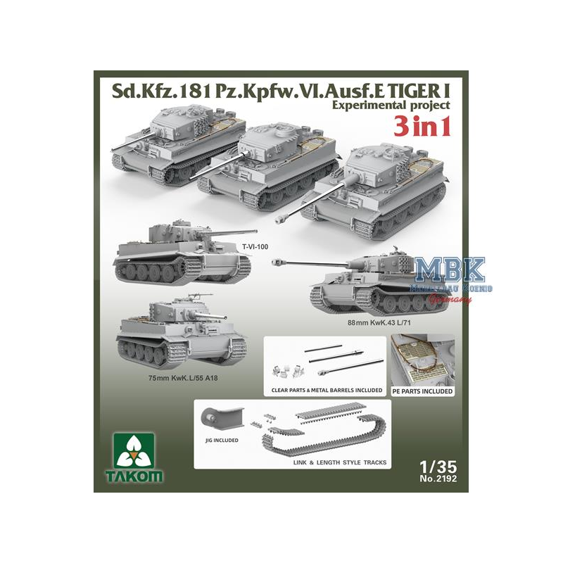 Maquette militaire Tiger I Sd.Kfz.181 Pz.Kpfw. VI Ausf.E Experimental