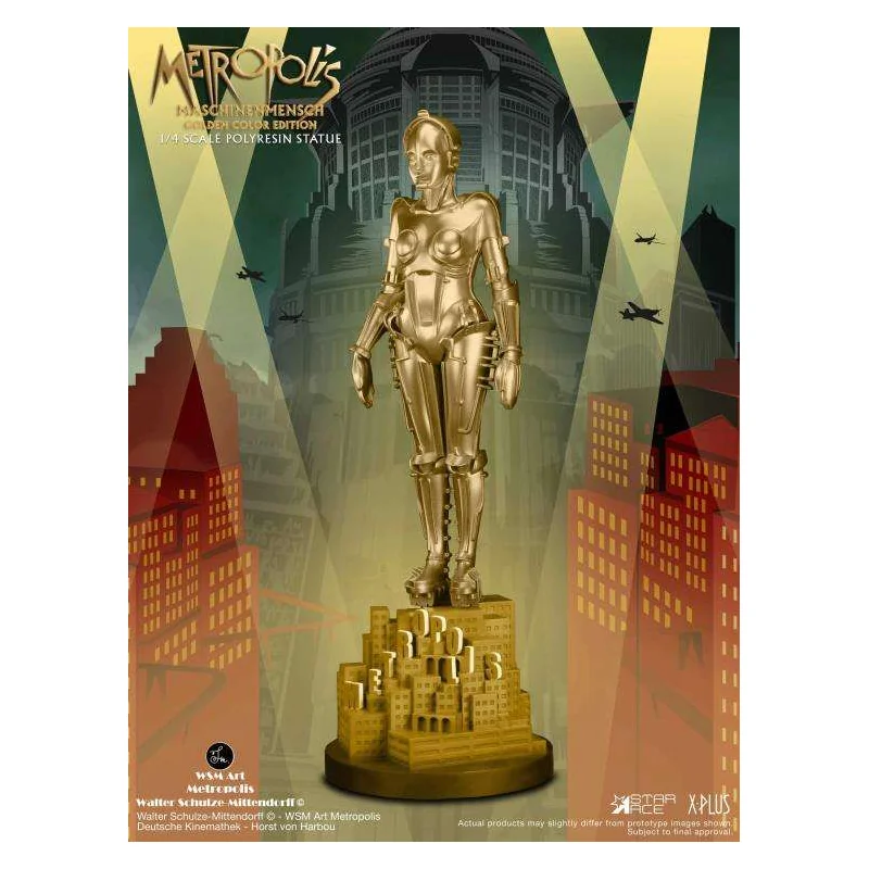 Figurine Metropolis Maschinenmensch Gold 1/4 Resin Statue