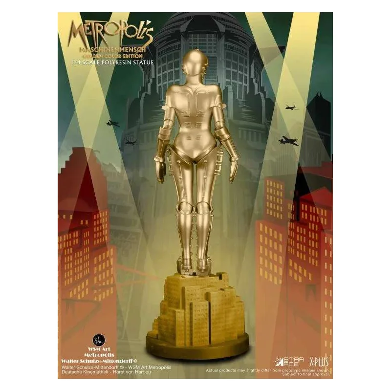 Figurine Metropolis Maschinenmensch Gold 1/4 Resin Statue