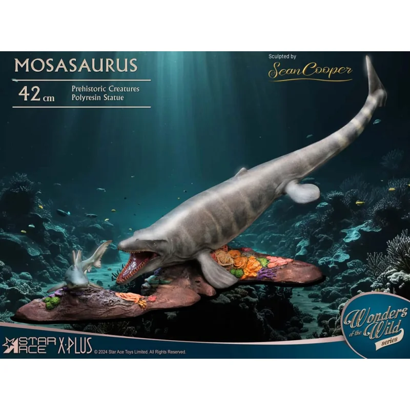 Figurine Wonders of the Wild statuette Mosasaurus (Deluxe) 42 cm