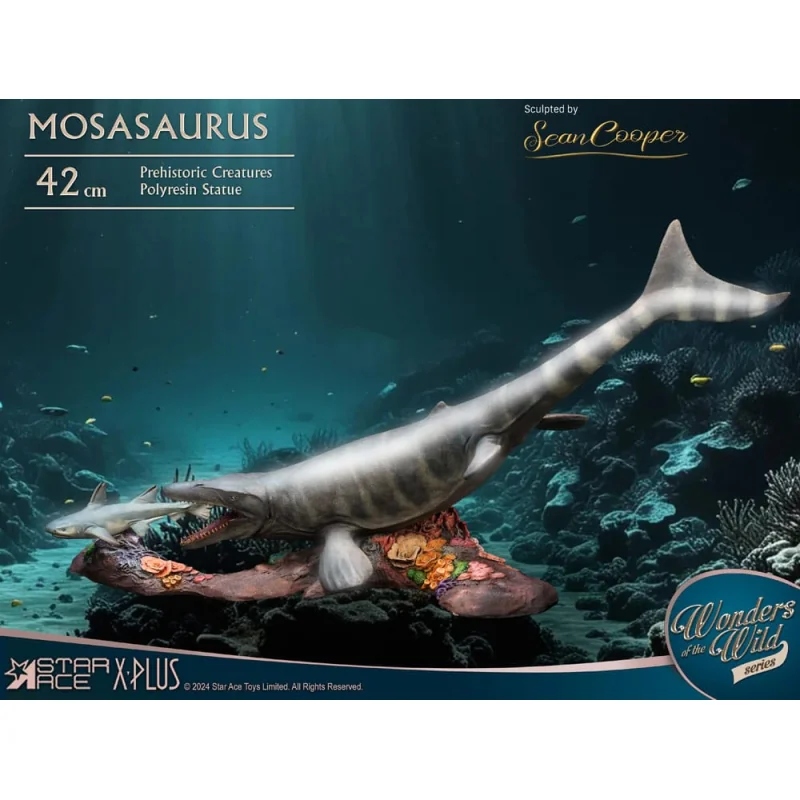 STASA5042 Wonders of the Wild statuette Mosasaurus (Deluxe) 42 cm