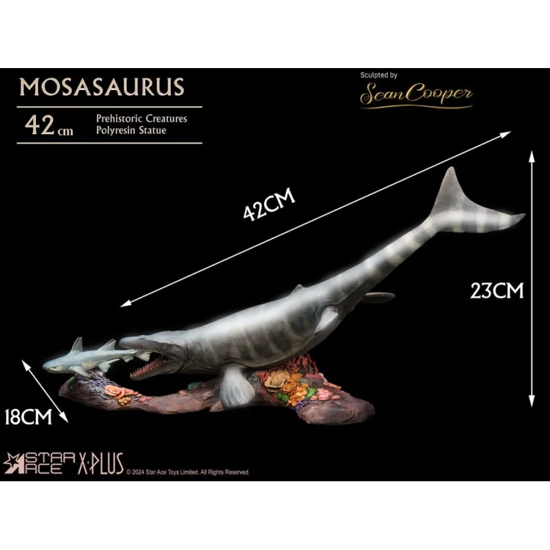 Wonders of the Wild statuette Mosasaurus (Deluxe) 42 cm