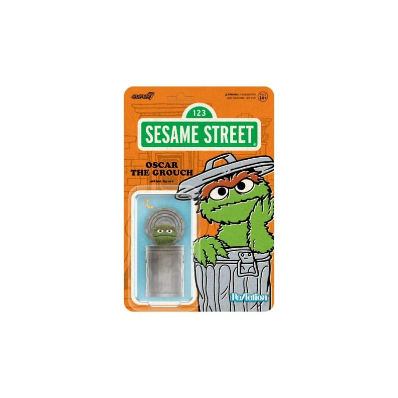  1, Rue Sésame figurine ReAction Wave 02 Oscar the Grouch 10 cm