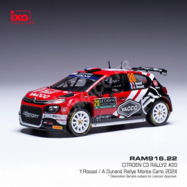 Miniature CITROEN C3 RALLYE 2 20 ROSSEL/DUNAND WRC RALLYE MONTE-CARLO 2024