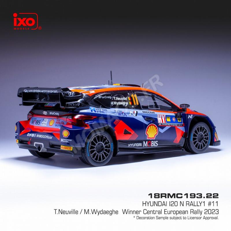 Miniature automobile HYUNDAI I20 N 11 NEUVILLE/WYDAEGHE WRC1 RALLYE D'EUROPE CENTRALE 2023