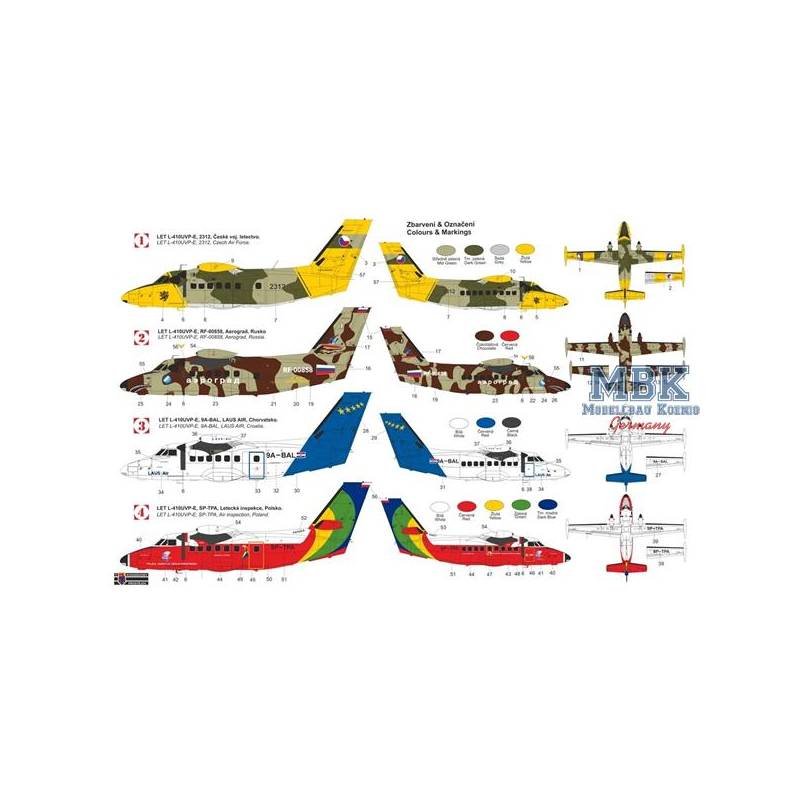 Maquette d'avion Let L-410UVP-E “Turbolet” Over Europe